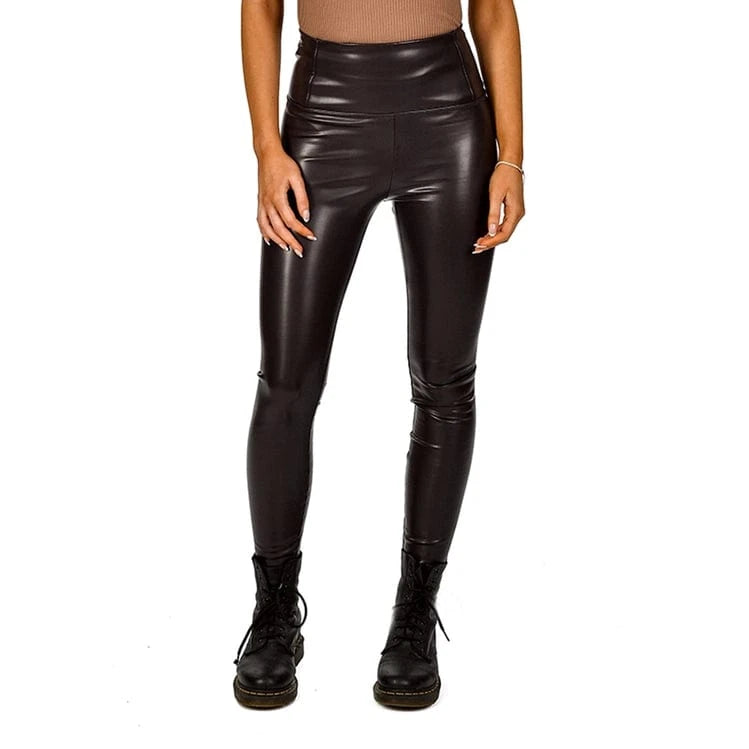 Second Skin Delilah Faux Leather Legging Fashionable Sports Leggings