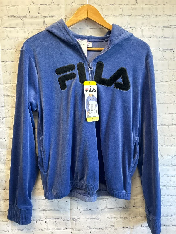 Size Small Ladies Purple Fila Pullover Ribbed Crew Neck