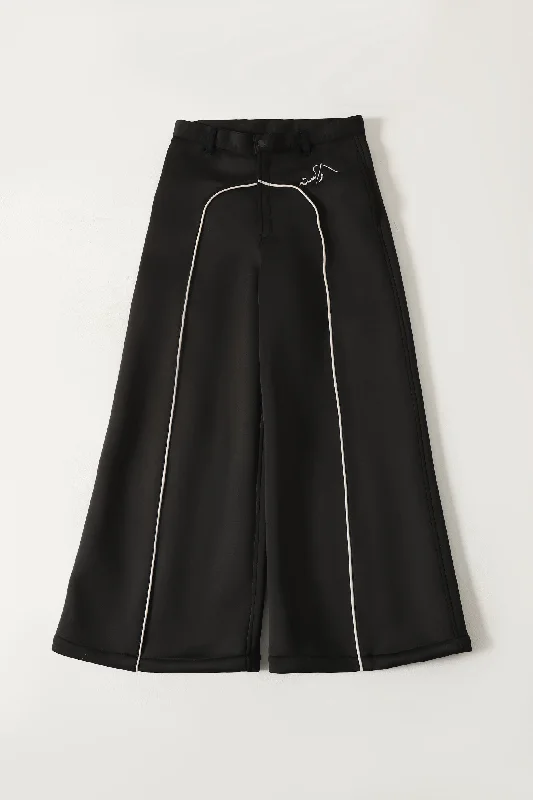 NEOPRENE FLARED TROUSERS Trousers luxurious premium