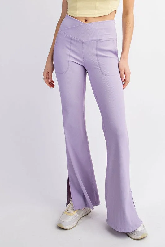Perfect Day Lavender Flare Leggings Stylish Winter-Ready Leggings