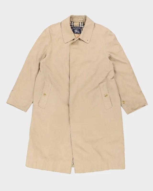 Vintage Burberrys' Beige Mac Coat - L Hooded Jacket Zipper Jacket Button Jacket