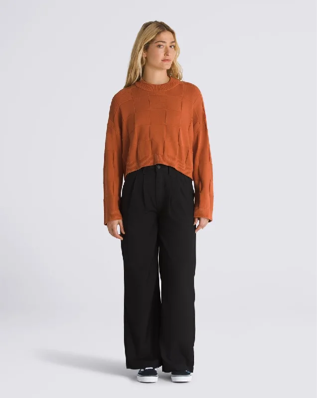 W CAMMILE CHECKER PULLOVER - Chandail de tricot à manches longues pour femmes - VANS Bardot Neck Top
