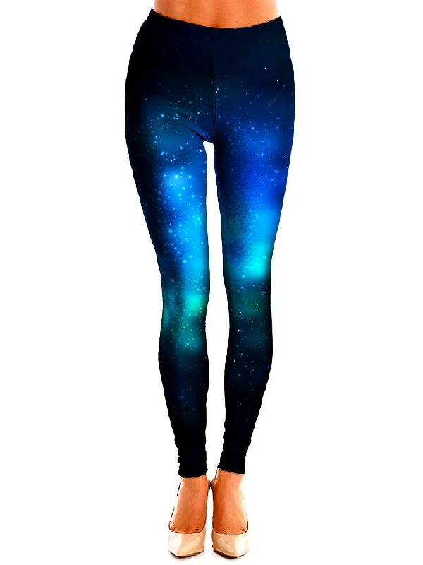 Deep Blue Leggings Stylish Faux Leather Leggings
