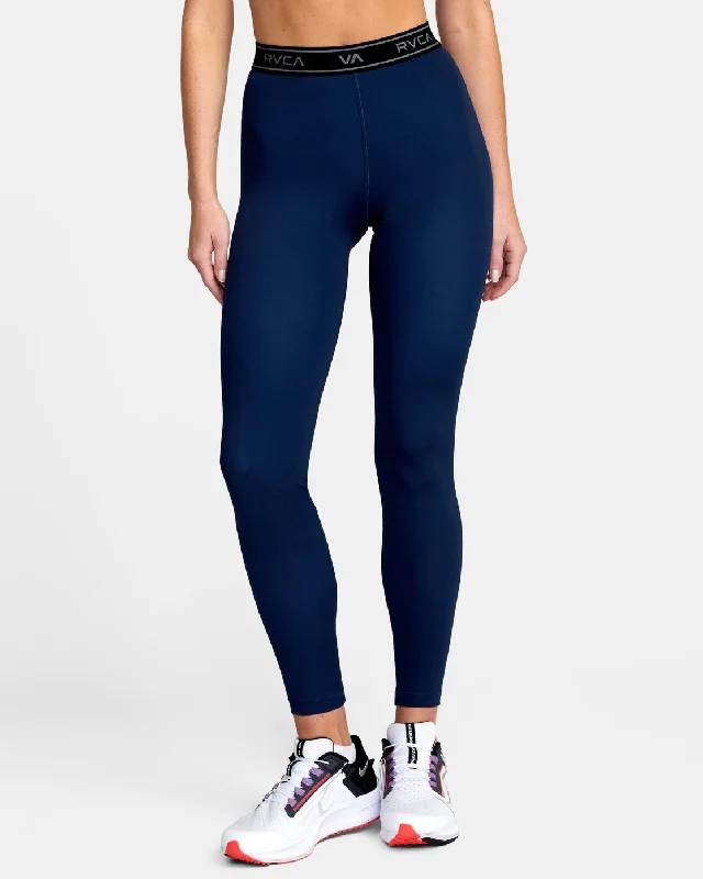 Base Workout Leggings - Midnight Trendy Mesh Leggings