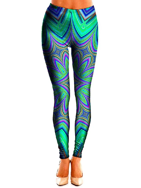 Water Blossom Leggings Fashionable Moisture-Wicking Leggings
