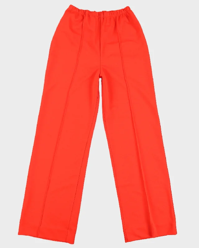 Vintage 60s Mlle Glamour Red Trousers - W32 Trousers Winter Warm