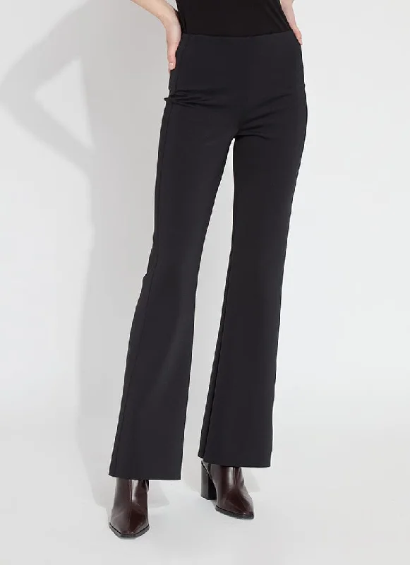 Spencer Neoprene Trouser (32" Inseam) | Black Trousers Satin Smooth