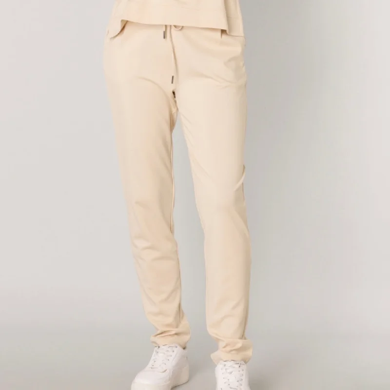 Yest light beige drawstring waist trouser Trousers Denim Distressed