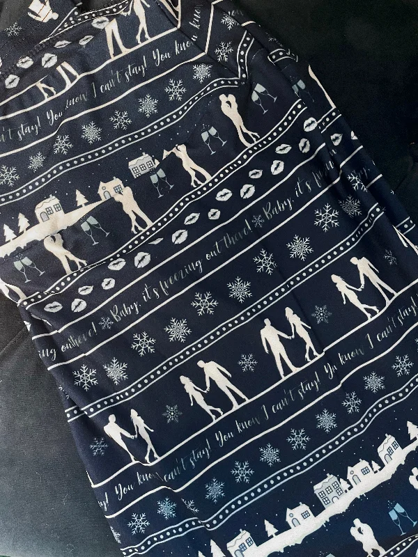 "Baby It's Cold Outside" Holiday Yoga Band Leggings Fashionable Plus-Size Activewear "Baby It's Cold Outside" Holiday Yoga Band Leggings Fashionable Plus-Size Activewear