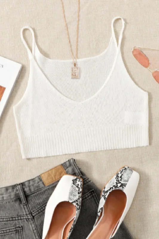 Round Neck White Crop Top Machine Wash Dry Clean Hand Wash
