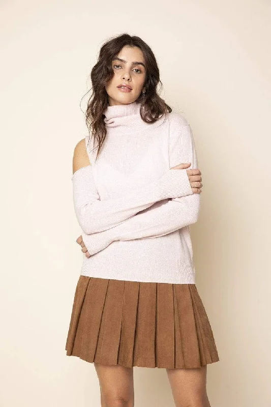 27 Miles Malibu - Devon Cold Shoulder Pullover in Rose Solo Sleeve Pullover