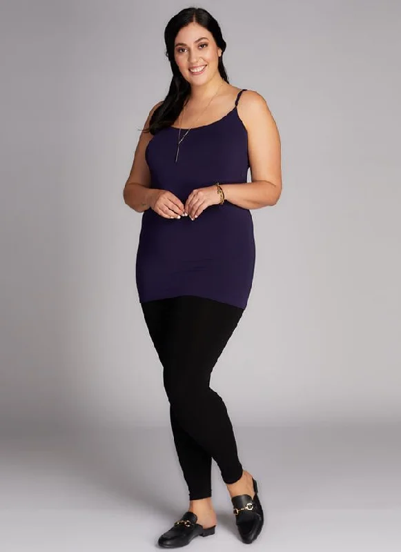 Bamboo Curvy High Waist Legging Comfortable Fleece-Lined Leggings