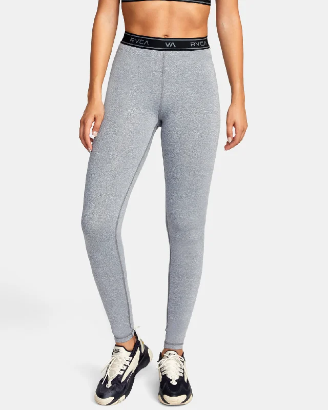 Base Workout Leggings - Grey Heather Casual Sporty Leggings