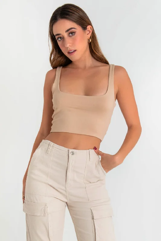 Crop top tirantes Striped Floral Plaid