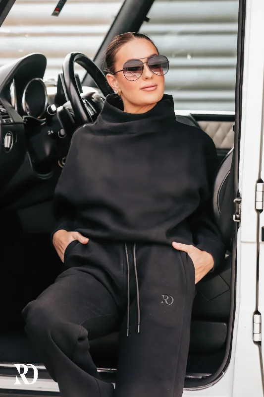 BLACK FUSION PULLOVER | RD ESSENTIALS Thick Cable Knit