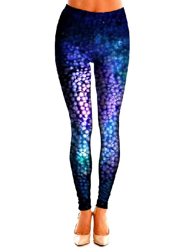 Dots Leggings Elegant Satin Finish Leggings