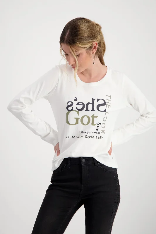 Pullover, off-white Lantern Sleeve Elegant