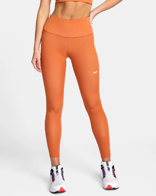 VA Essential Workout Leggings - Cocoa Trendy Colorblock Print Leggings