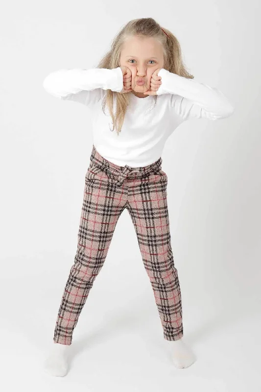 Girls' Plant Beded Trend Trousers AK2201 Trousers Solid Black