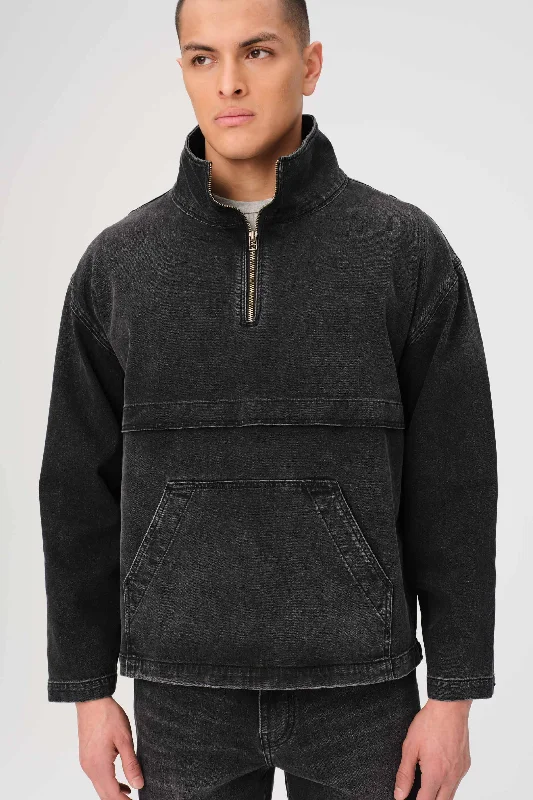 MRY - DENIM PULLOVER WINDBREAKER | CLIFFSIDE Besom Neck Pullover