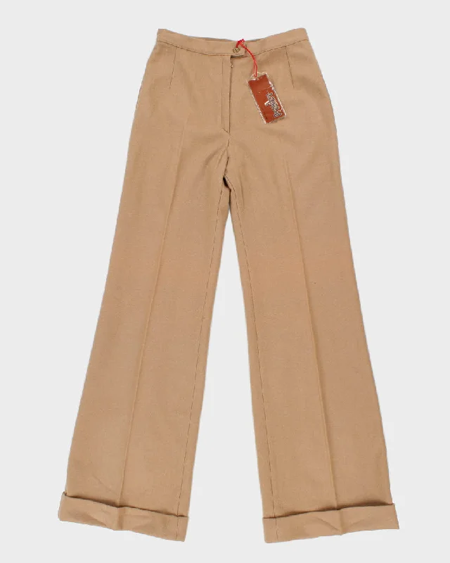 Vintage 70s Palazzo Trousers - W28 L33 High Waist Slim Fit Ankle Length