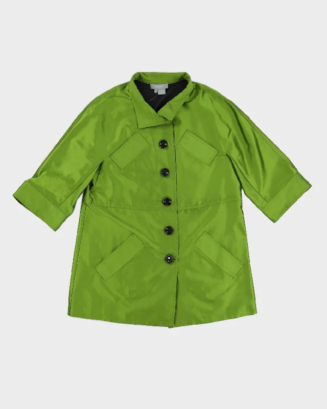 Vintage Inspired Smart Green Coat - S Three-Quarter Sleeve Elbow Sleeve Wrist Sleeve Vintage Inspired Smart Green Coat - S Three-Quarter Sleeve Elbow Sleeve Wrist Sleeve