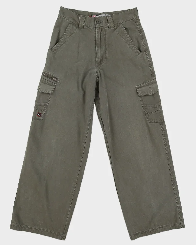00s R2 Industrial Gear Green Cargo Trousers - W30 L30 Trousers chic elegant