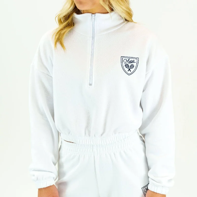 Motier Tennis Club Luxe Pullover (White) High Neck Pullover