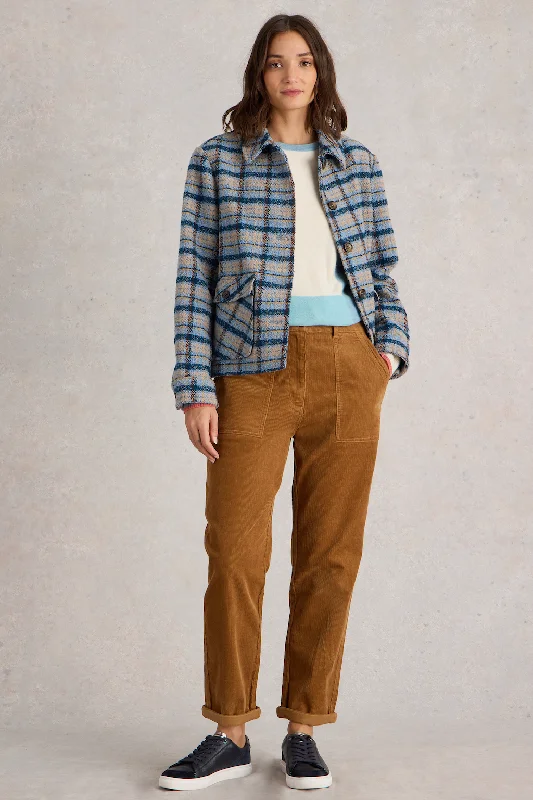 White Stuff Twister Cord Mid Tan Trouser Trousers High Rise Slim Fit