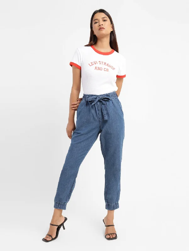 Women's High Rise Slim Fit Trousers Trousers Cargo Utility
