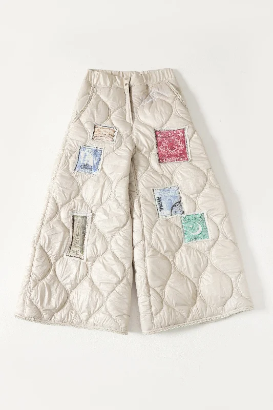 QUILTED STAMP TROUSERS Trousers Travel Practical
