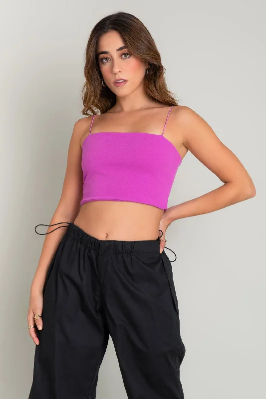 Crop top bandeau con tirantes Hooded Caped Shawl Collar