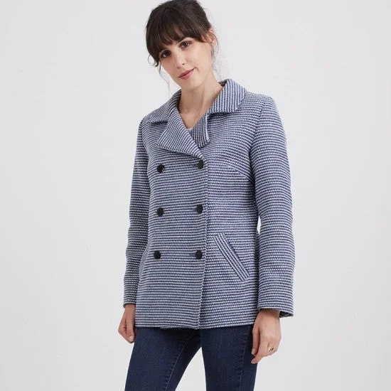 Coralie Bijasson Nour Coat Tweed Herringbone Houndstooth