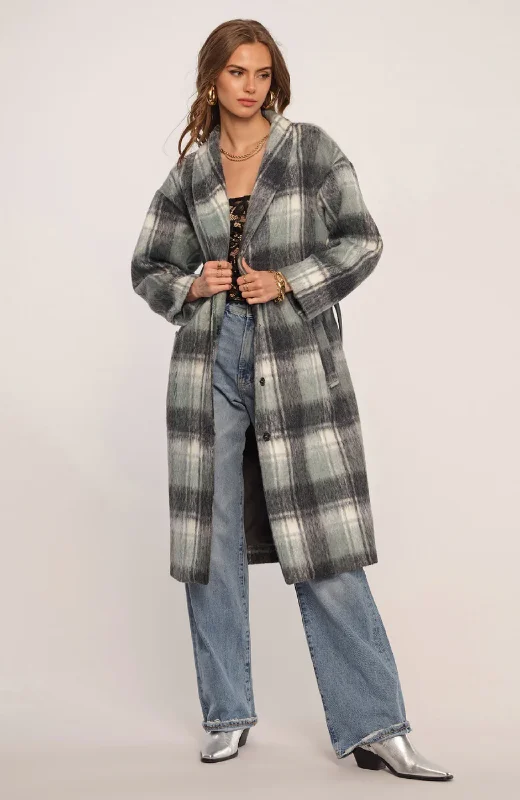 Heartloom - Angie Coat Houndstooth Jacket Shearling Jacket Fleece Jacket