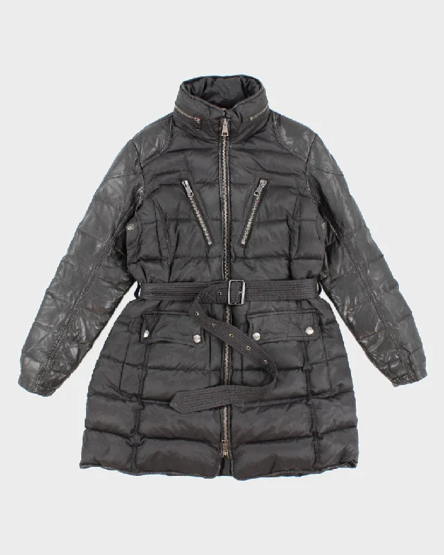 Early 2000's Woman's Burberry Black Puffer Coat - L/XL Buttoned Toggled Snapped