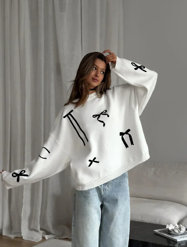 Round Neck Loose Pullover Sweater Chunky Knit Pullover