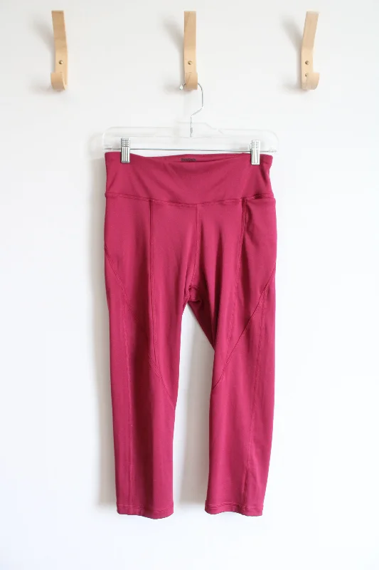 Reebok Magenta Athletic Capri Leggings | M Chic Smooth Fit Leggings