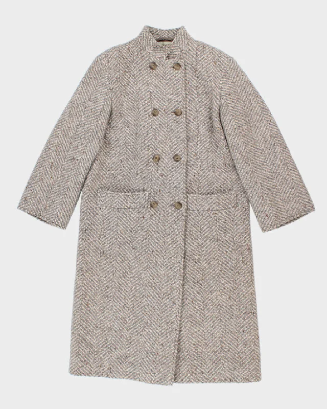 Vintage 80s Jaeger Wool Coat - L Knit Woven Fleece