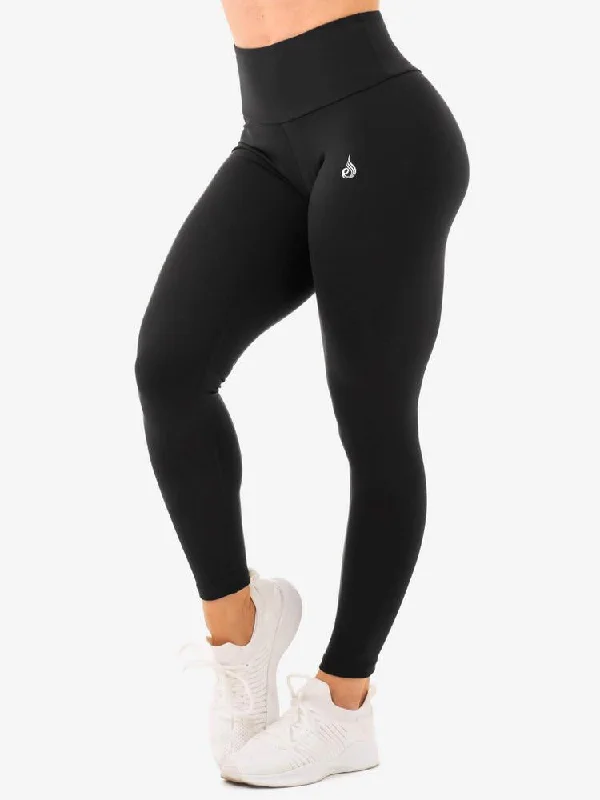 Ryderwear | Staples High Waisted Leggings - Black Stylish Ankle-Length Leggings