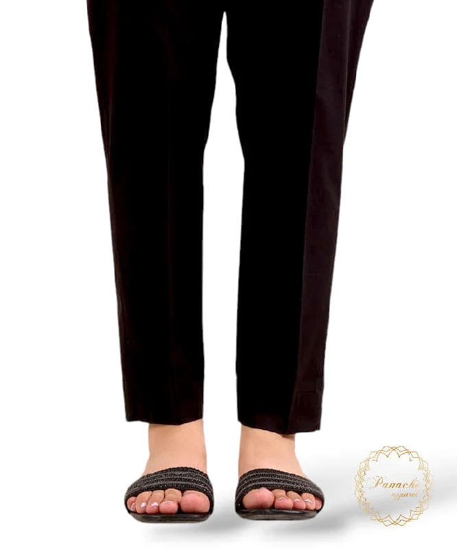 Black Rawsilk Trouser Trousers stylish modern