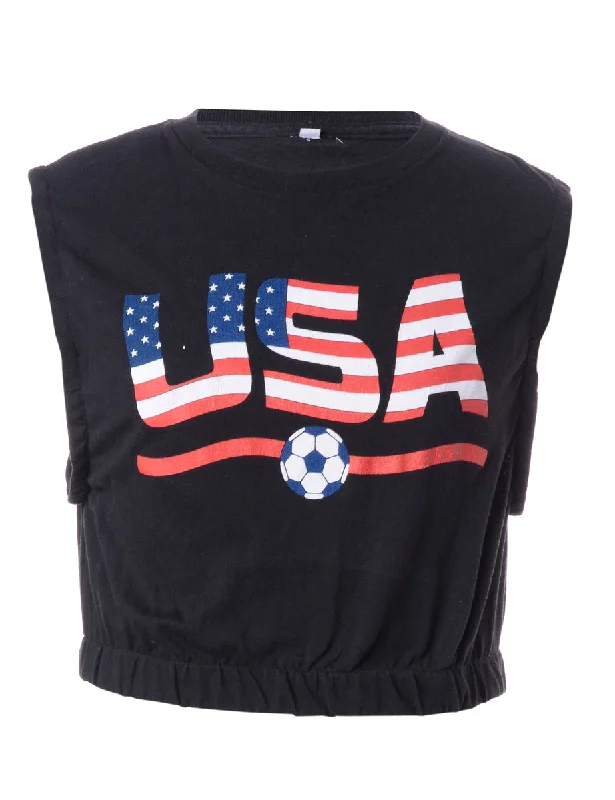 Label Sonia Sports Crop Top Solid Color Striped Floral