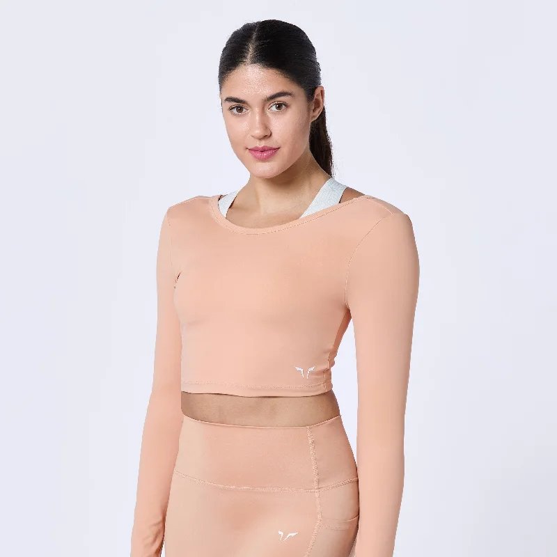 Warrior Crop Top 2.0 - Maple Sugar Ribbed Striped Patterned