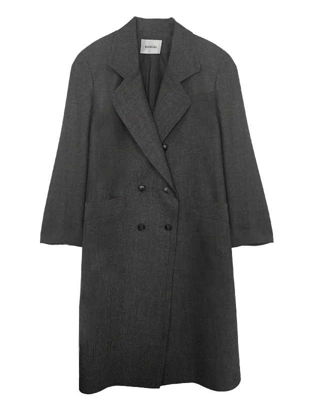 Seasonless Double Breasted Car Coat- Herringbone Bolero Crop Top Camisole