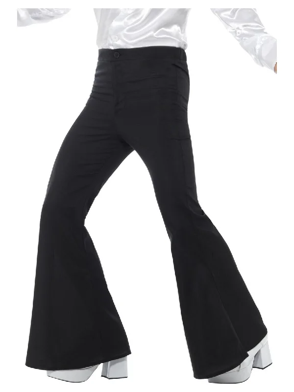 Black Flared Trousers Trousers Yoga Stretchy