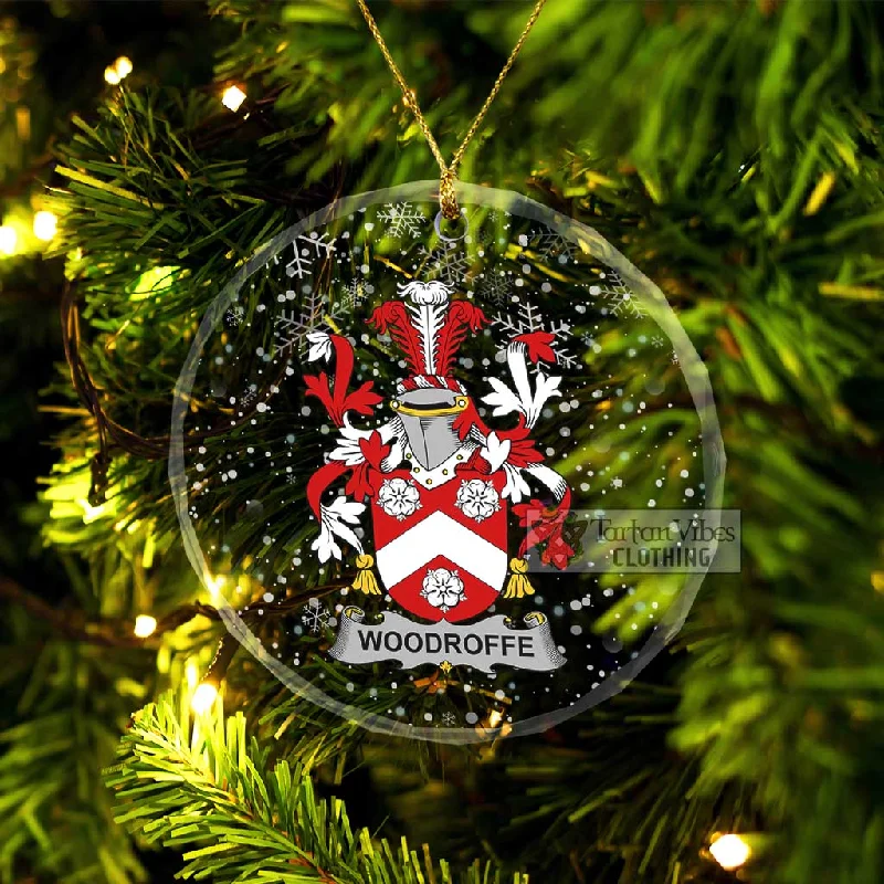 Woodroffe Irish Clan Christmas Glass Ornament with Coat of Arms Asymmetrical Collar Hooded Zippered Woodroffe Irish Clan Christmas Glass Ornament with Coat of Arms Asymmetrical Collar Hooded Zippered