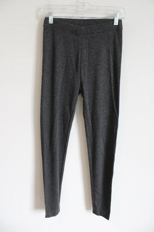 NEW Ann Taylor Black Gray Mini Houndstooth Print Leggings | M Stylish Stretch Print Leggings