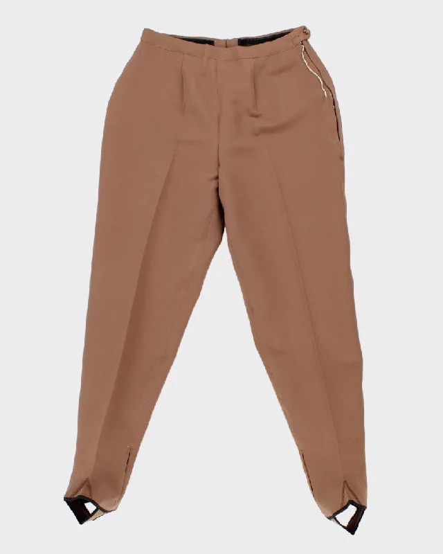 Vintage 50s Capri Trousers - W26 L27 Wide Leg Loose Fit Mid Waist