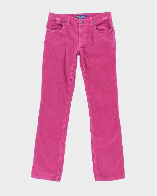 Vintage 2000s Ralph Lauren Pink Cord Trousers - W 30 Trousers Trousers Formal