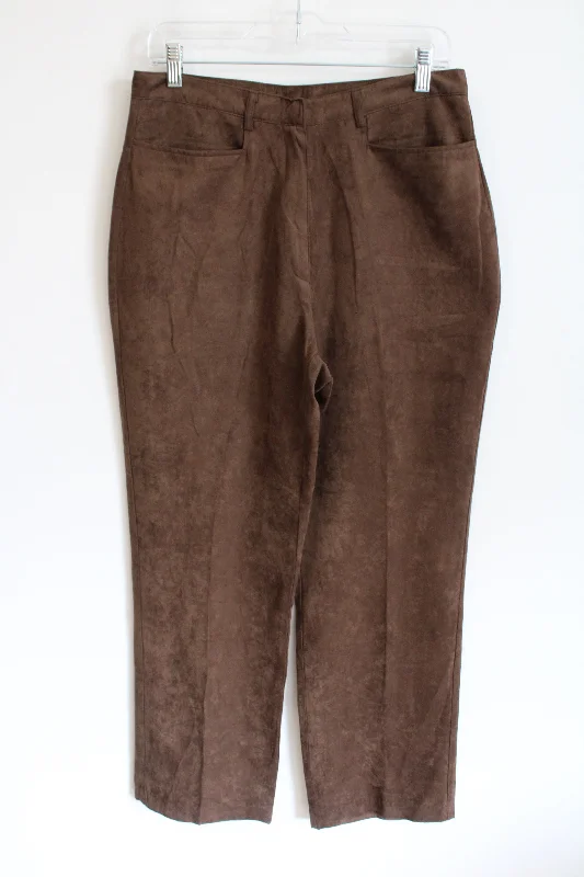 Cathy Daniels Brown Suede Trouser Pants | 10 Trousers Hiking Durable