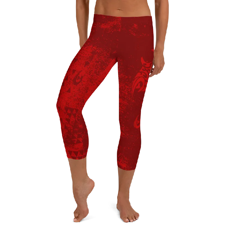 Tahiti Capri Leggings Trendy Spandex Leggings